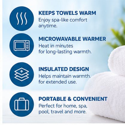 Outdoor Innovations Towel Warmer Bag with Microwavable Warm Pack – Water-Resistant Large-Capacity Heated Towel & Clothing Bag - Spa Tender Store-Towel Warmers