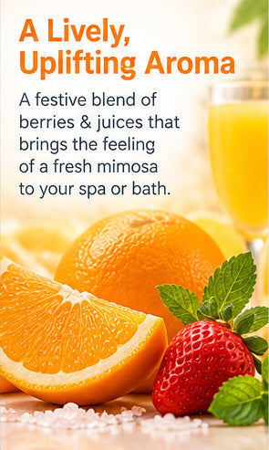 Spazazz Celebrate Mimosa Spa & Bath Crystals – 17 oz Aromatherapy Hot Tub Fragrance, Citrus & Berry Scent, Oil-Free Spa Crystals for Hot Tubs, Spas, Jetted Tubs & Baths
