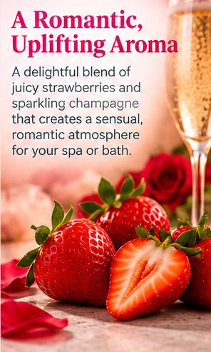 🍓 STRAWBERRIES & CHAMPAGNE FRAGRANCE – Enjoy the romantic aroma of luscious strawberries and sparkling champagne-inspired fragrance. Spazazz Romance adds a sweet, fruity, festive atmosphere to your hot tub, spa, or bath.