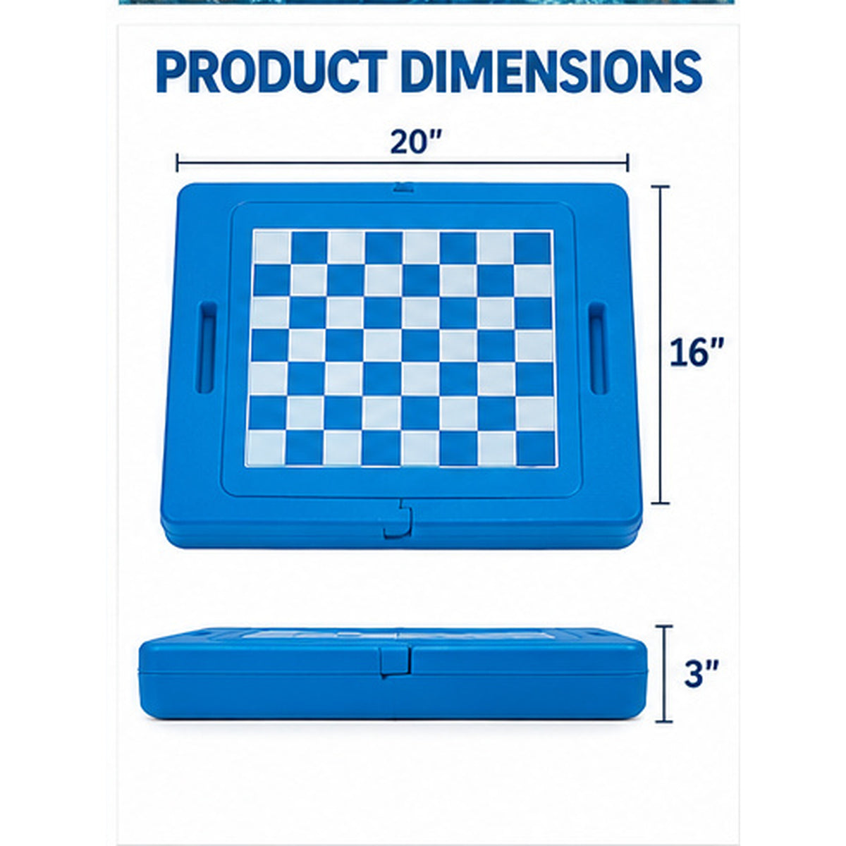 Swimline Floating Multigame Board – 2-in-1 Floating Chess and Checkers Game for Swimming Pools – Reversible Pool Game Board for Adults, Teens & Families – Outdoor Pool Party Accessories - Spa Tender Store-Hot Tub & Spa Accessories