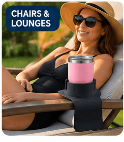 Spa Tender 2 pack Hot Tub Cup Holder – Flexible Silicone Drink Holder for Hot Tubs, Swim Spas, Above Ground Pools, Sofa & Chair Arms – Weighted Non-Slip Holder for Cups, Bottles, Cans, Phones & Remotes – BLACK - Spa Tender Store-Hot Tub & Spa Accessories
