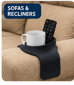 Spa Tender 2 pack Hot Tub Cup Holder – Flexible Silicone Drink Holder for Hot Tubs, Swim Spas, Above Ground Pools, Sofa & Chair Arms – Weighted Non-Slip Holder for Cups, Bottles, Cans, Phones & Remotes – BLACK - Spa Tender Store-Hot Tub & Spa Accessories