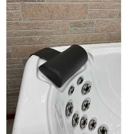 Universal Head Pillows for Outdoor Hot Tubs and Chaise lounges- Adjustable Hot Tub Headrests and Weighted Hot Tub Pillow That Fits Any Spa. Great Replacement Spa Pillows or Spas Headrests.(Black)
