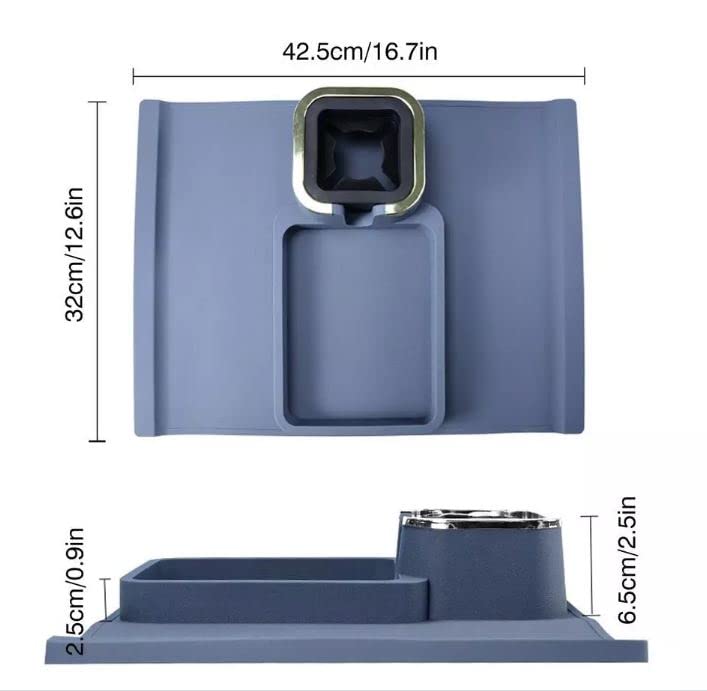 Silicone Cup Holder and Tray for Sofa or Couch Arm or Hot Tub - Holds Coffee Mugs, Water Bottles, Beer and Soda Cans, Wine glasses, Enjoy relaxing with our Hot Tub Drink Holder and Sofa Tray" - Spa Tender Store-