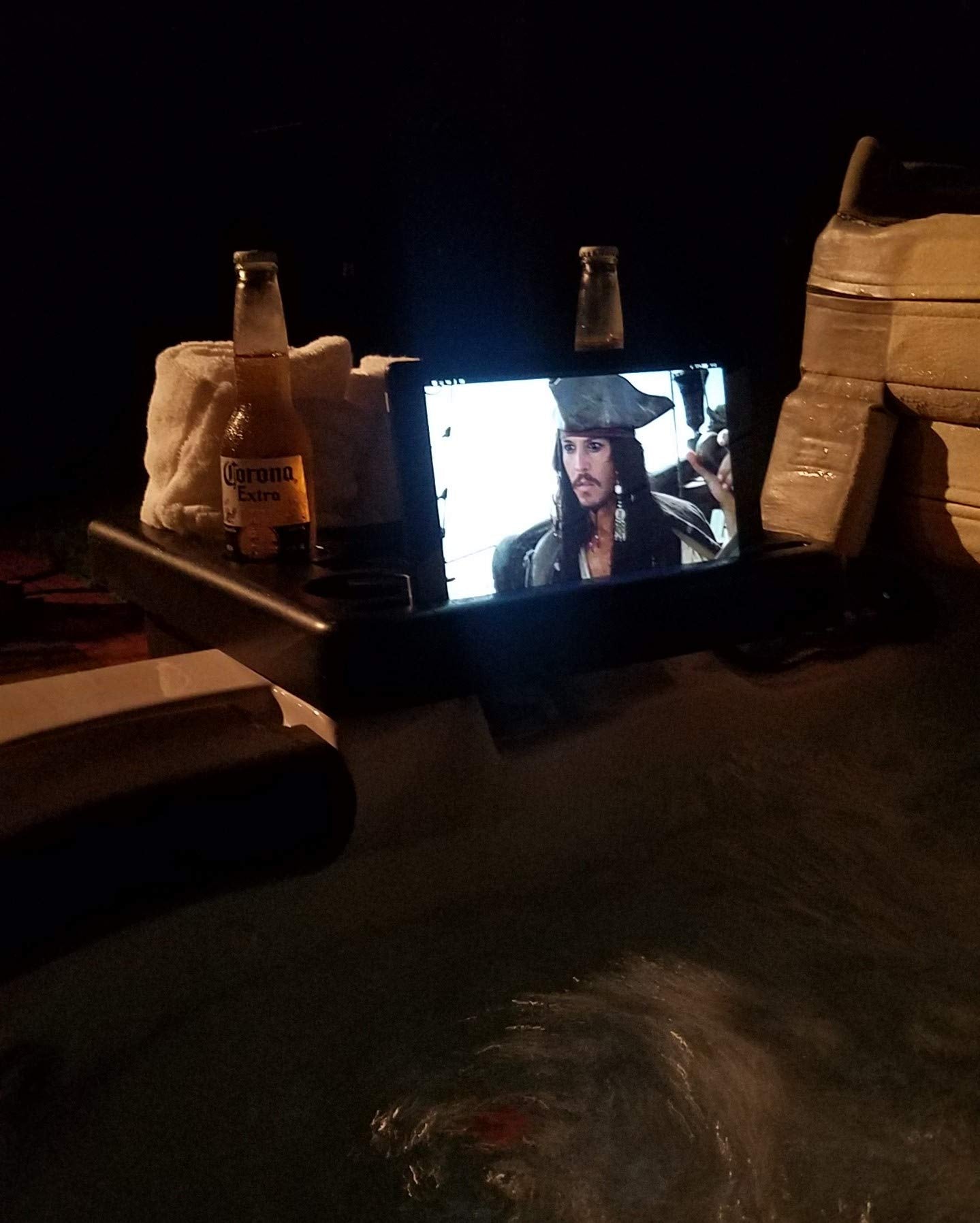 Hot Tub Towel Holder, Snack Tray, Phione and Tablet Stand