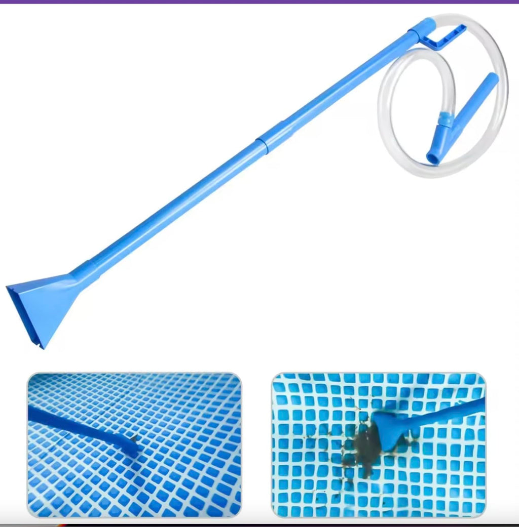 Spatender Hot Tub Siphon Vacuum Cleaner, Cordless Vacuum for Hot Tubs, Strong Suction, Lightweight, NO Batteries. for Cleaning Dirt, Grass, Sand and Other Debris from hot tub, spa, Small Pool, blue