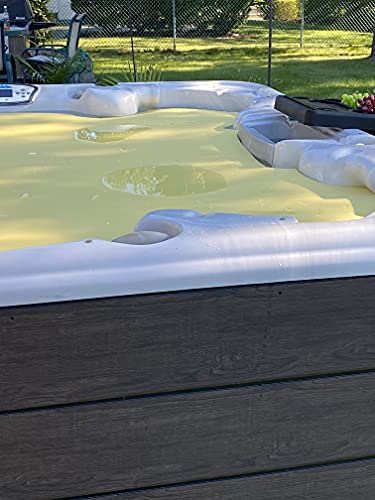 Floating Thermal Hot Tub Blanket 6'x6' x3/8", Summer or Winter,Closed Cell Foam Durable, Floating, Insulating Spa Blanket Protector for Spa Hot Tub Cover (, Cream)