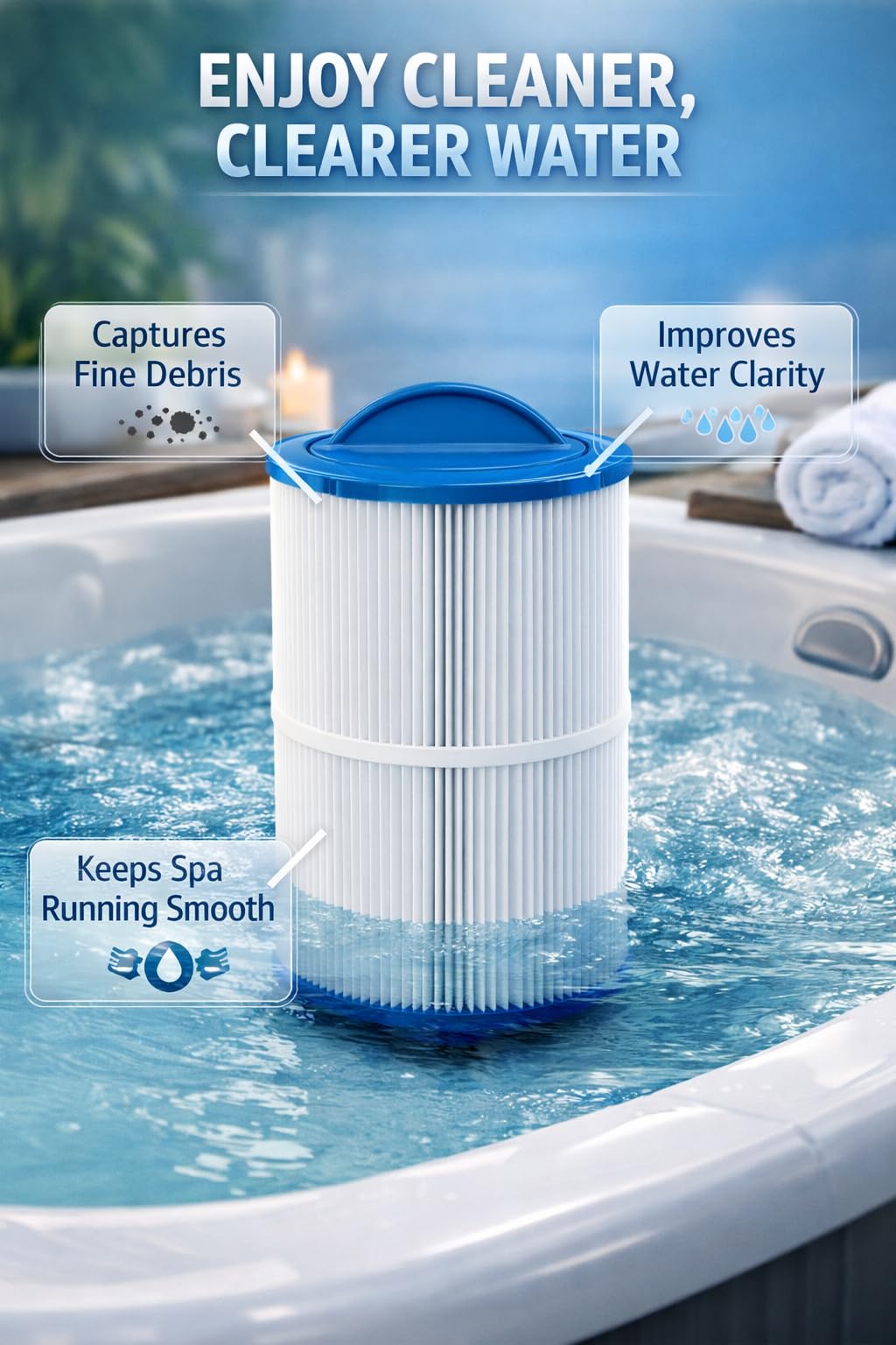Spa Tender Replacement Hot Tub Filter Cartridge for Artesian South Seas & Tropic Seas Spas – Comparable to Unicel 6CH-502 - Spa Tender Store-Pool & Spa Filter Cartridges