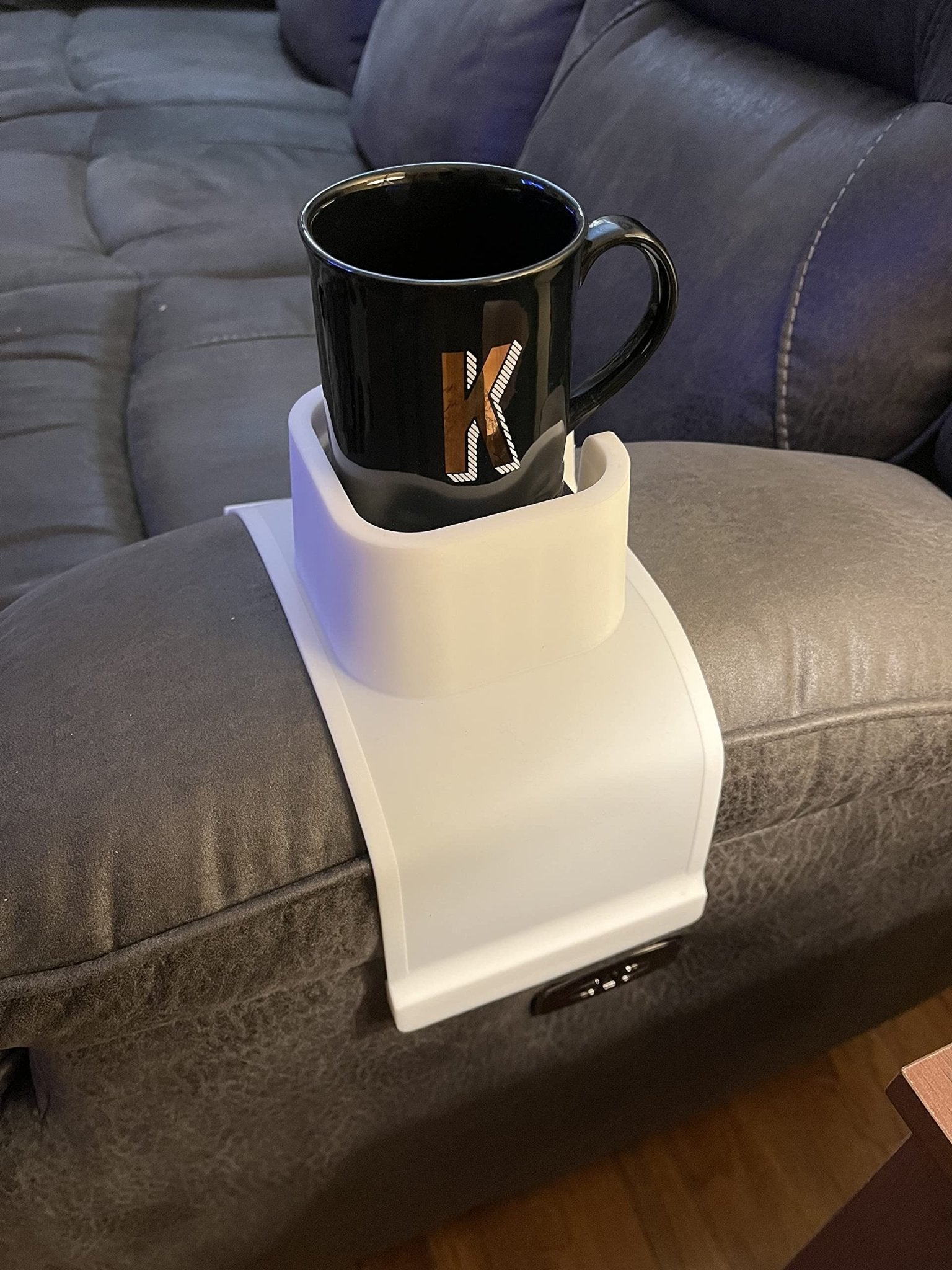 Cup Holder for Hot tub, Sofa or Couch Arm, Bath. This Wonderful Slip Resistant Silicone Holder can Hold Coffee Mugs, Wine Glasses, Water Bottles, Beer and Soda Cans, TV Remote and Much,More - Spa Tender Store - 