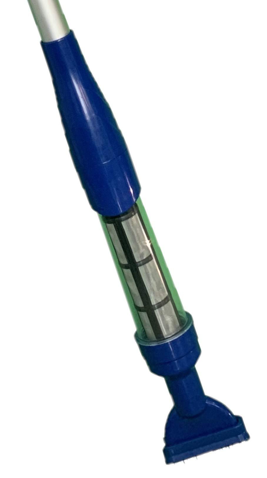 Outdoor Innovations Hot Tub/Spa Battery Operated Vacuum Cleaner with Scrubbing Brush, Extension Pole up to 6.5 Foot - Lightweight, Adjustable Handle, Strong Suction for Hot Tubs and Spa (Blue) - Spa Tender Store - 