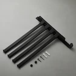 Indoor Outdoor Towel Holder Swing Out Towel Rack with Five Towel Bars for Hot tub, Pool Area, Sauna, Bathroom and Patio