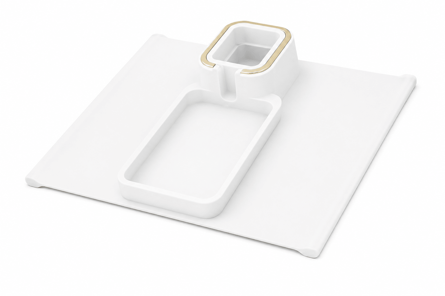 Hot Tub Cup Holder and Tray – Silicone Couch Armrest Organizer with Drink Holder for Coffee Mugs, Wine Glasses, Water Bottles, Beer Cans, TV Remote & Snacks – Fits Sofa, Recliner, Hot Tub & Bathtub (white)) - Spa Tender Store-