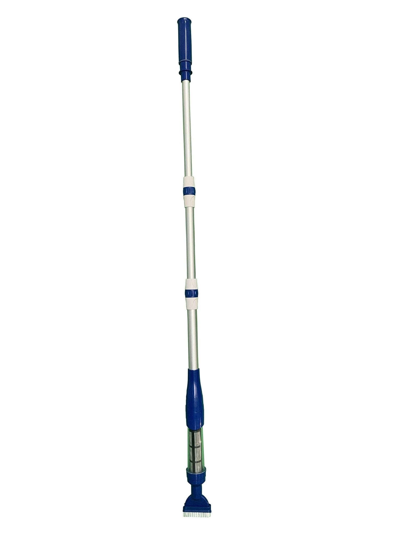 Outdoor Innovations Hot Tub/Spa Battery Operated Vacuum Cleaner with Scrubbing Brush, Extension Pole up to 6.5 Foot - Lightweight, Adjustable Handle, Strong Suction for Hot Tubs and Spa (Blue) - Spa Tender Store - 