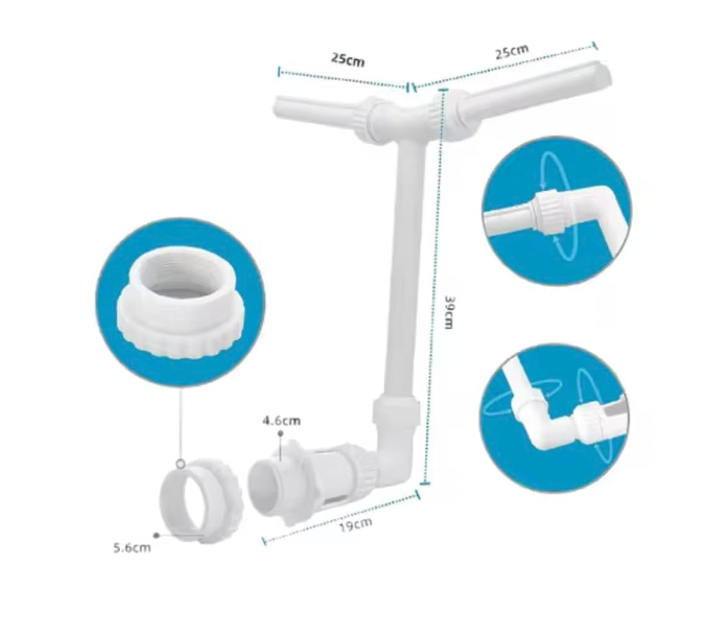 Beautiful Pool Fountain for Above Ground and inground Pools has Dual Spray Waterfall and fits Most Return Fittings