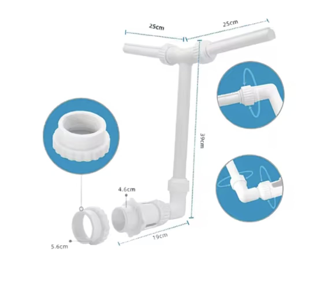 Beautiful Pool Fountain for Above Ground and inground Pools has Dual Spray Waterfall and fits Most Return Fittings