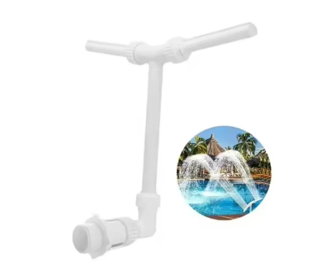 Beautiful Pool Fountain for Above Ground and inground Pools has Dual Spray Waterfall and fits Most Return Fittings