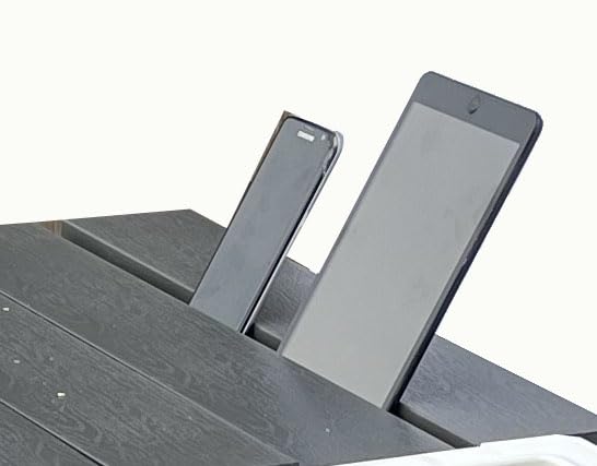 Spatender Patio Bar Table- Hot tub Side Tabel with Ice Cooler/Towel Warmer, Phone and Tablet Stand with Rustproof Extruded Aluminum Frame and Marine Grade Polimer Top 20 yr Warrantee