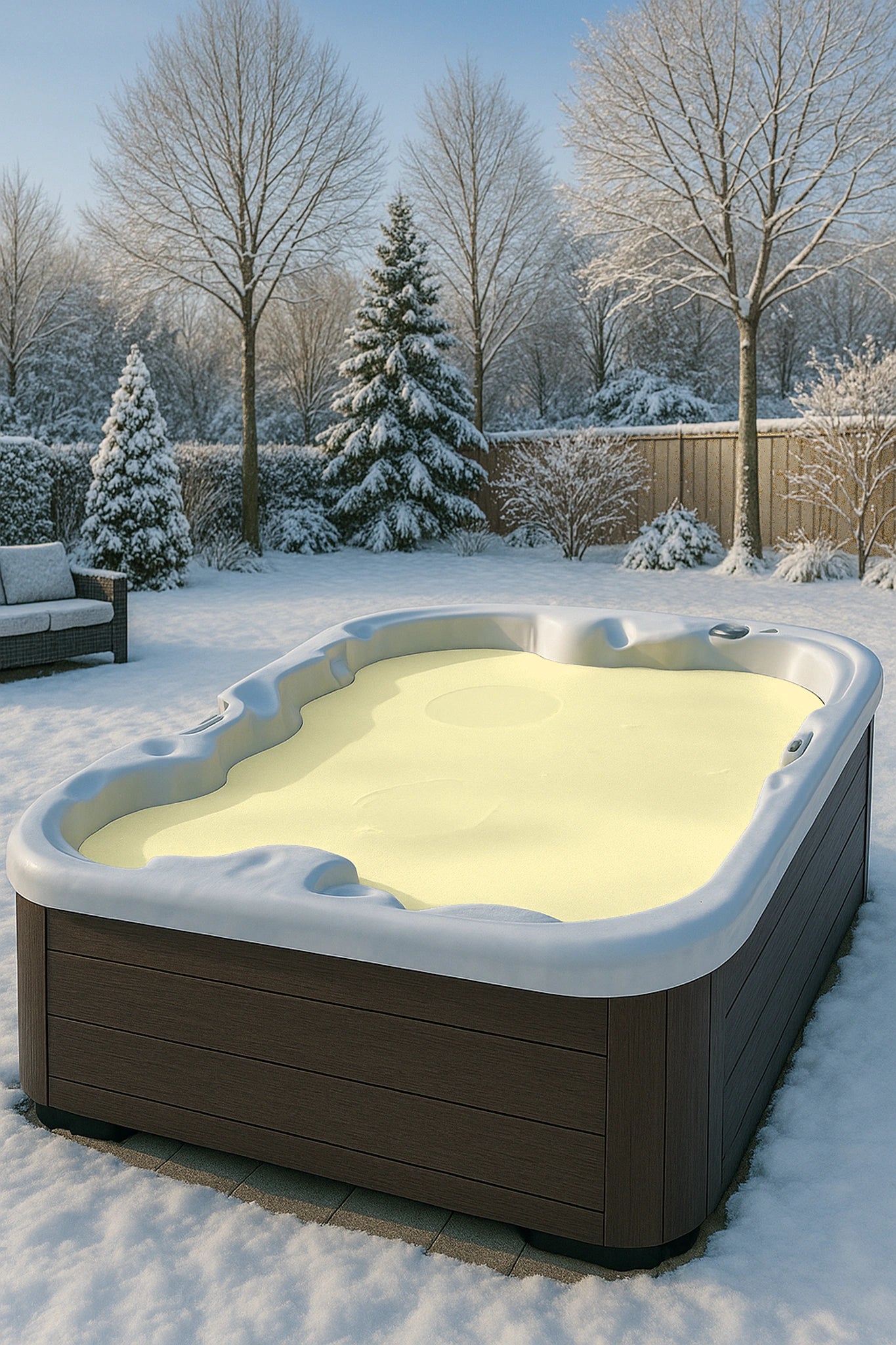 Floating Thermal Hot Tub Blanket 6'x6' x3/8", Summer or Winter,Closed Cell Foam Durable, Floating, Insulating Spa Blanket Protector for Spa Hot Tub Cover (, Cream)